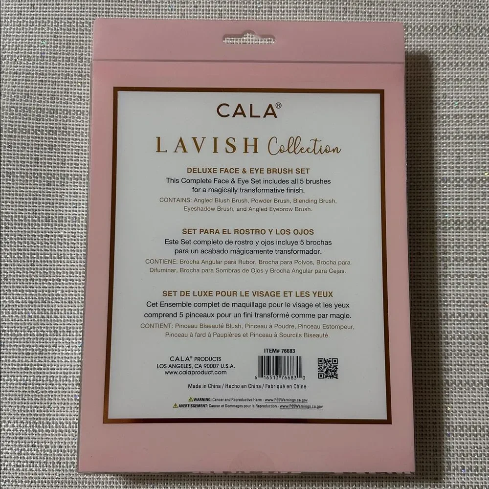 CALA Rose Gold Lavish Collection 5 pc Face & Eye Brush Set